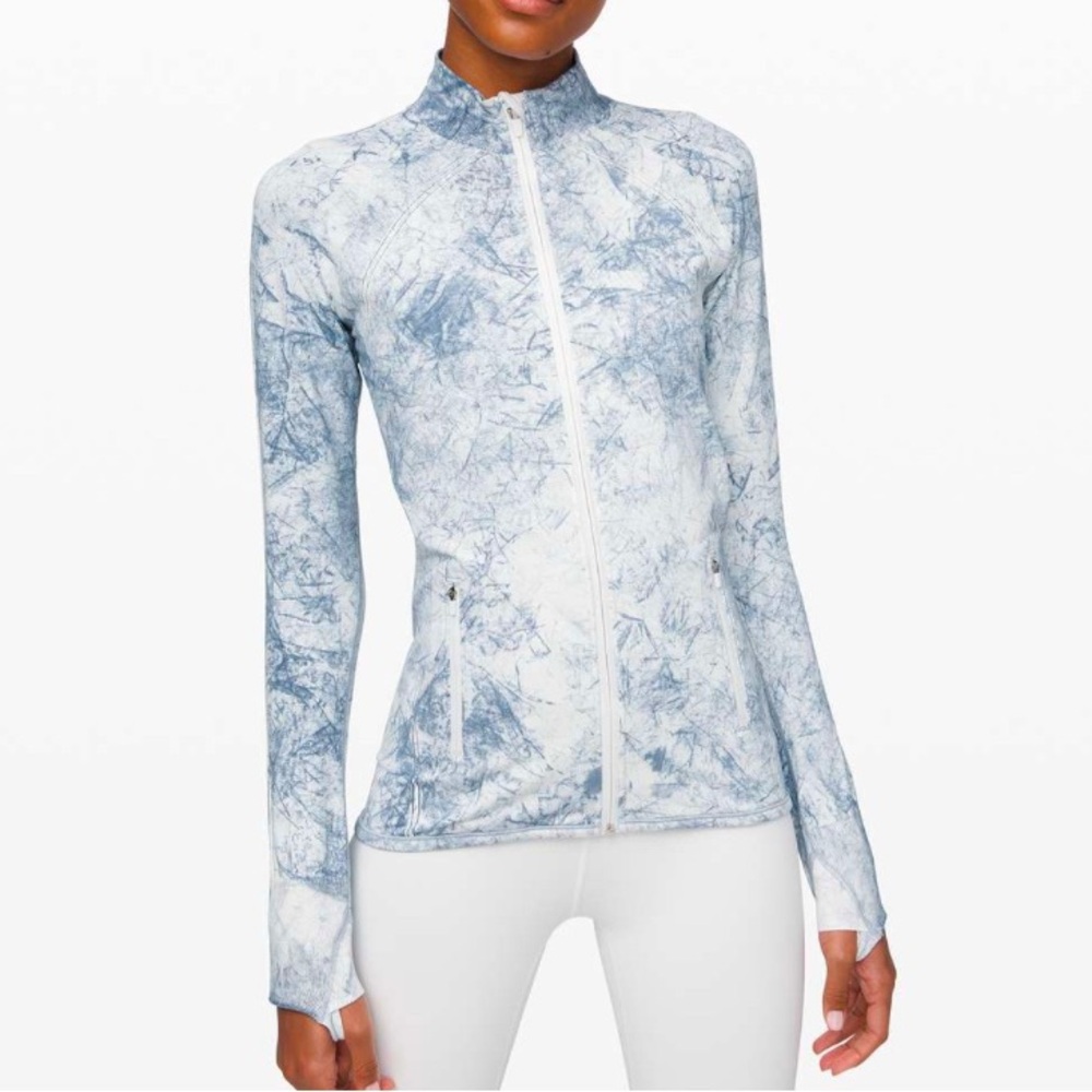 Lululemon Ebb to Train Jacket Wash White Luna Size 8